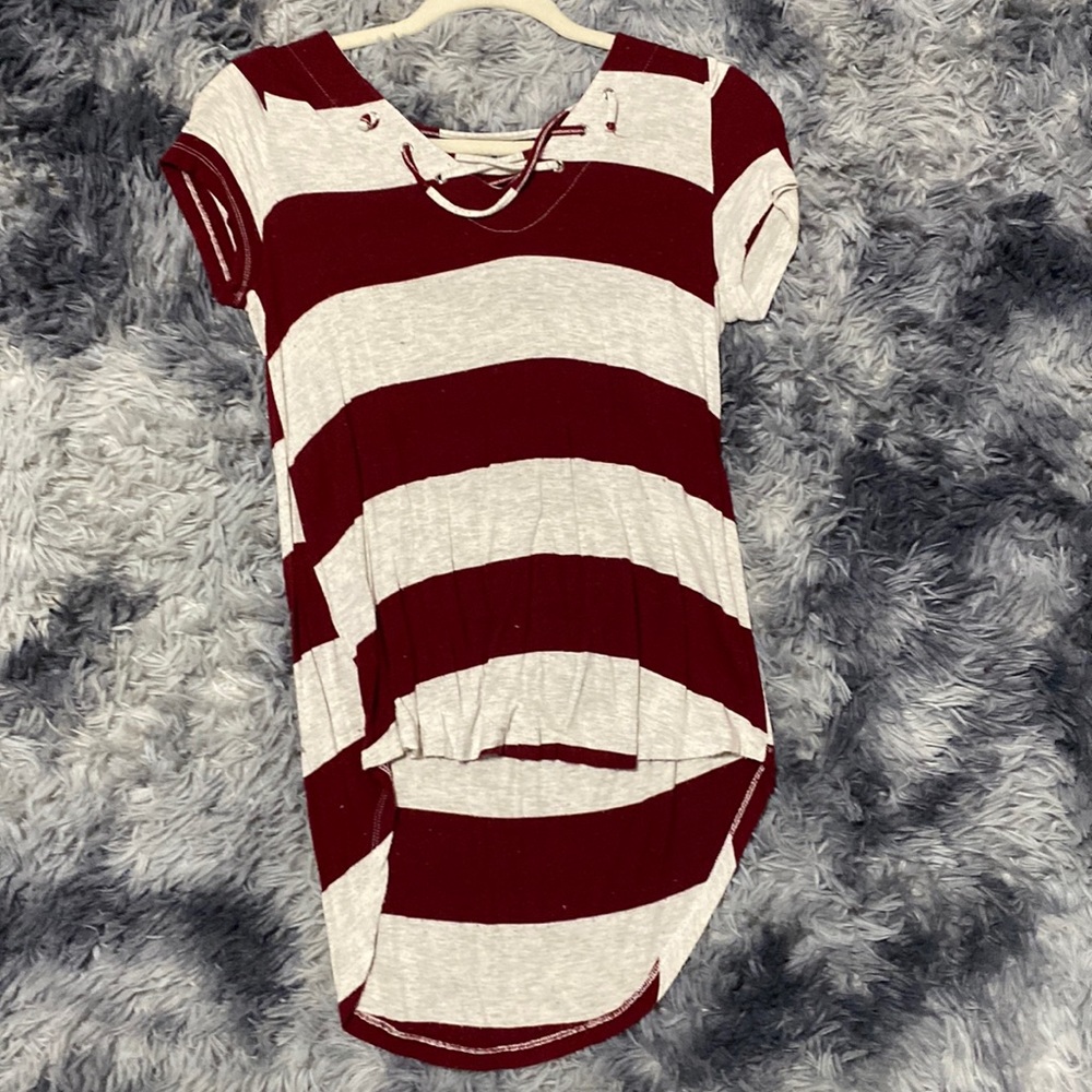 Rue21 red white shirt